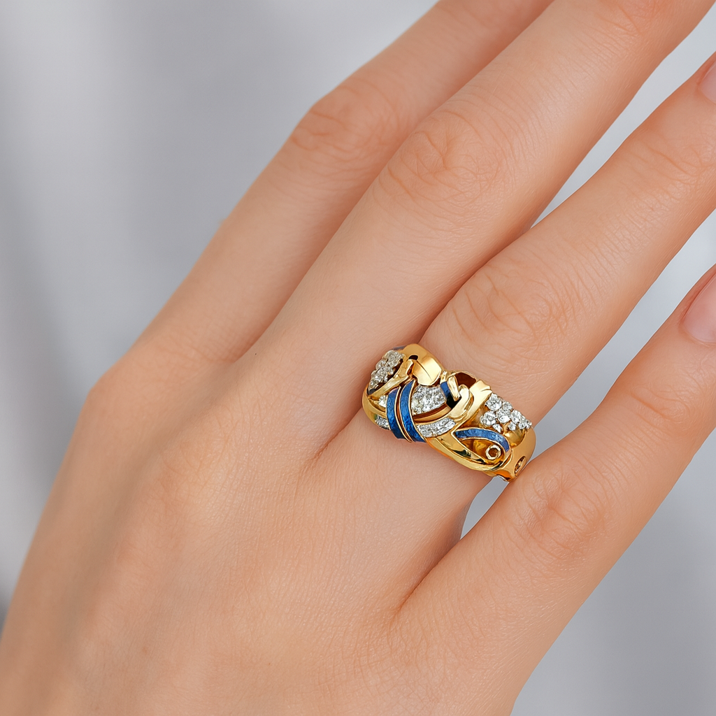 Mari - Vintage Ring av Guld Zirkon