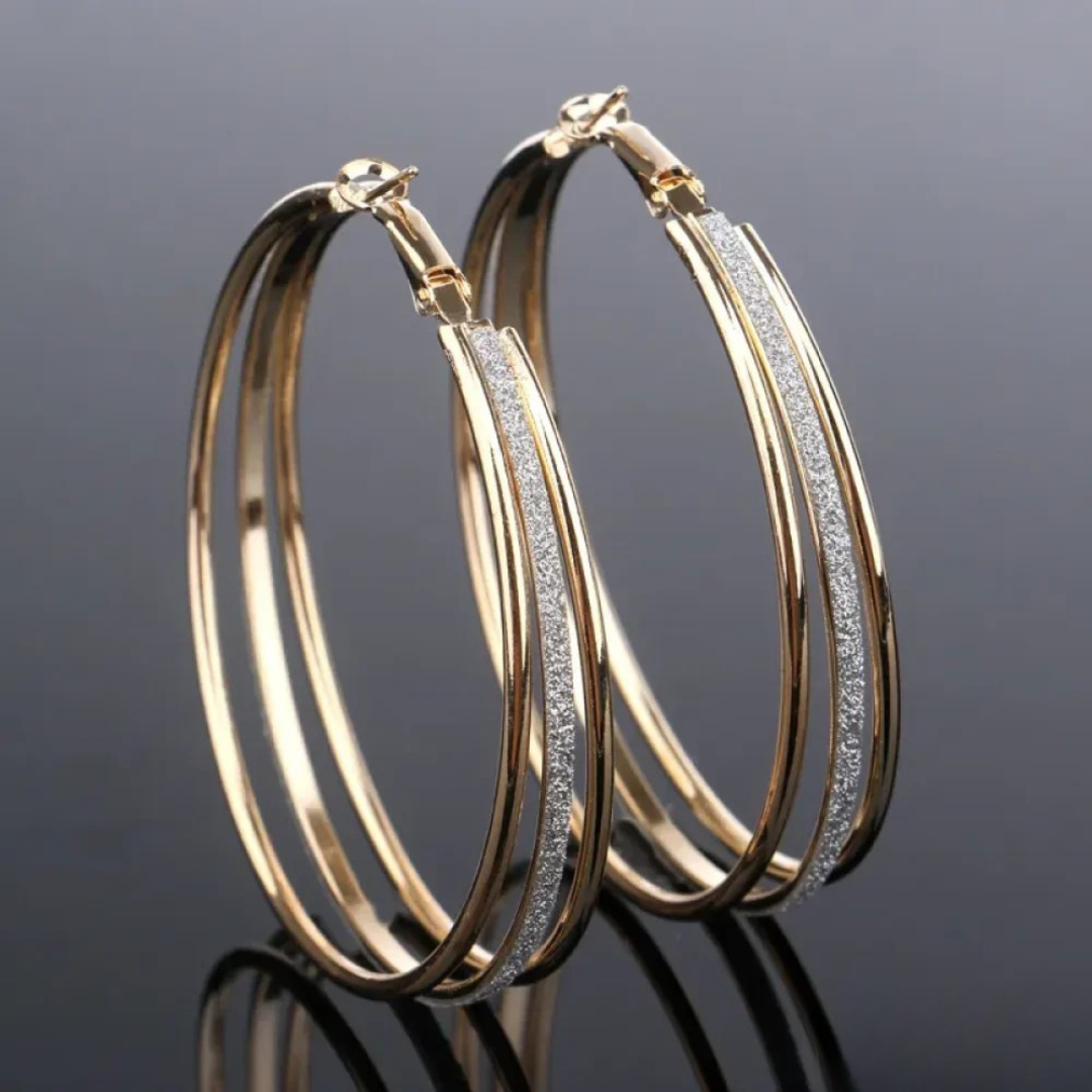 Vintage Guld Hoop Örhängen