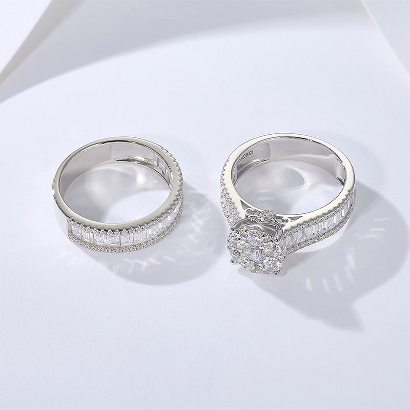 Beatrix – Dubbel ring med pavé-beläggning.