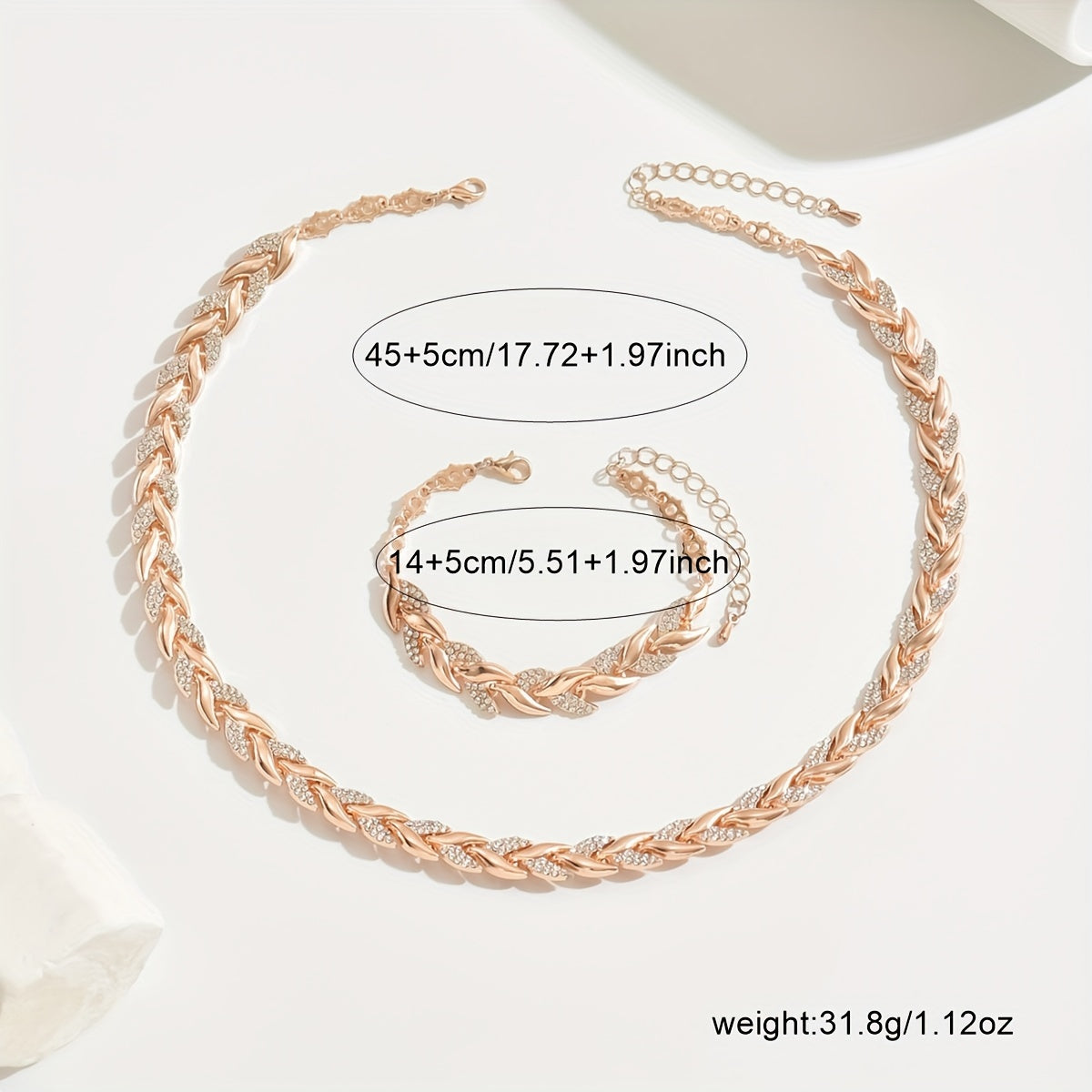 Chic Glass Rhinestone Fish Tail Set