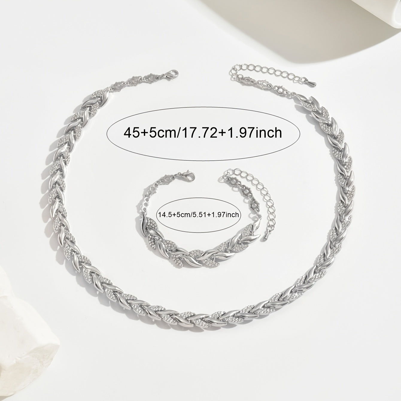 Chic Glass Rhinestone Fish Tail Set