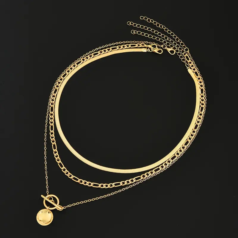 Elegant Guldtexturerat Mynthalsband