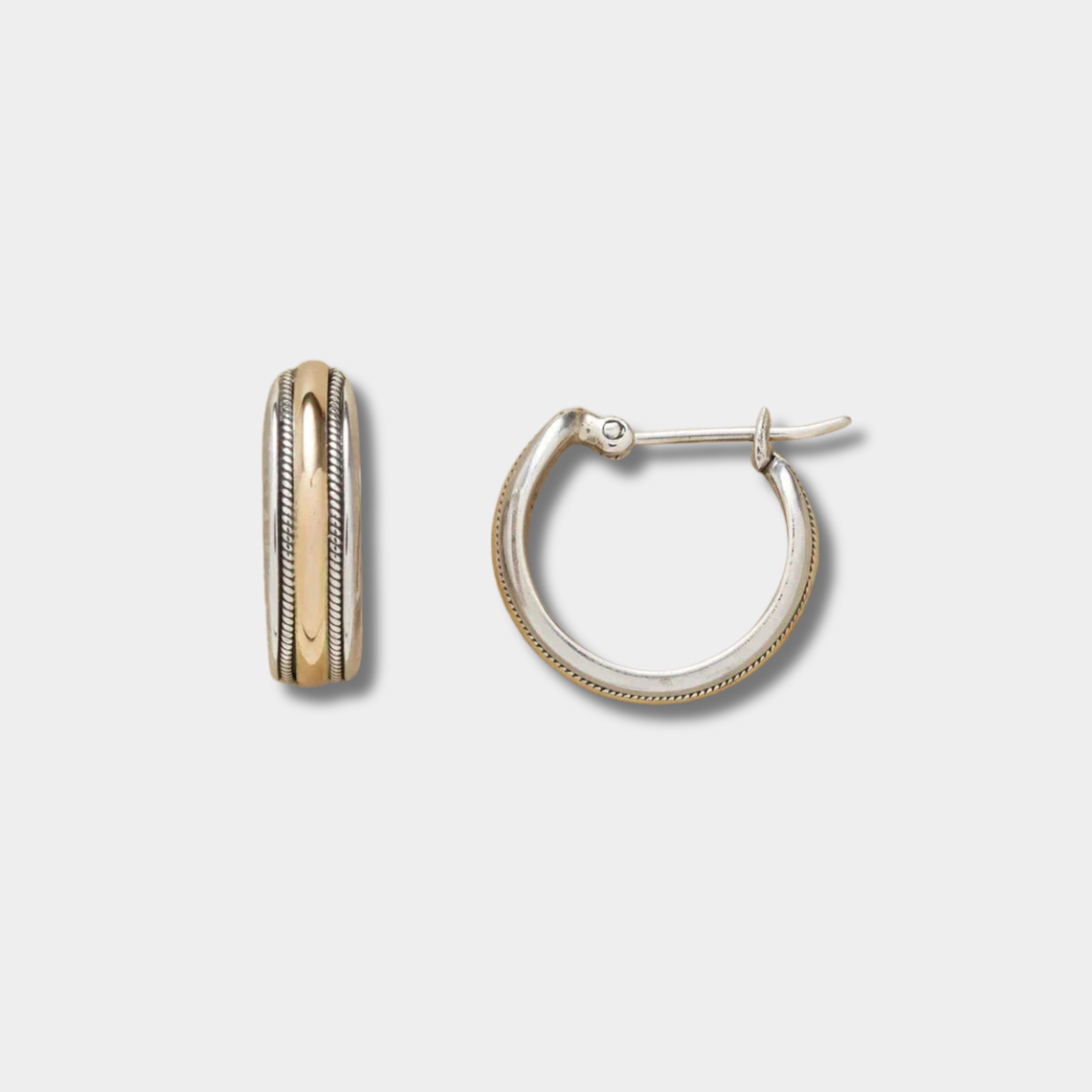 Mia - Silverörhängen med Gyllene Linje Vintage