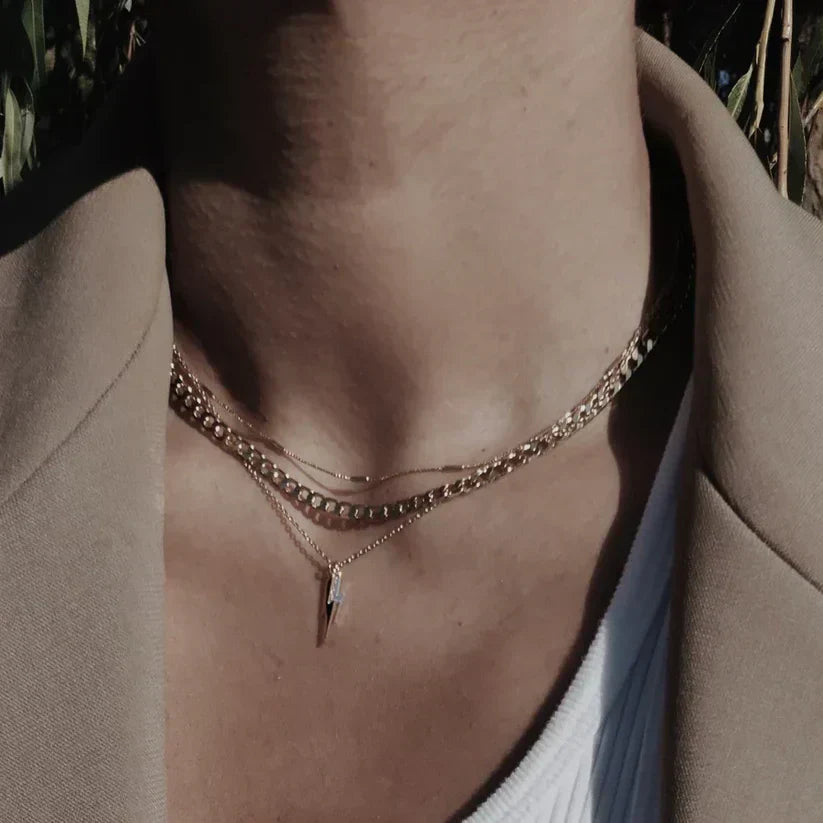 Halsband av platta ringar