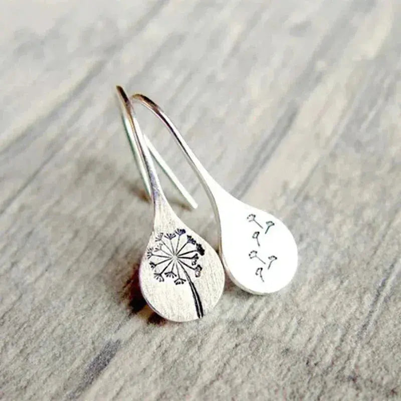 Veronica - Örhängen i 925 Sterling Silver med Blomster Nät