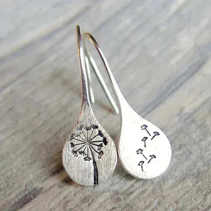 Veronica - Örhängen i 925 Sterling Silver med Blomster Nät