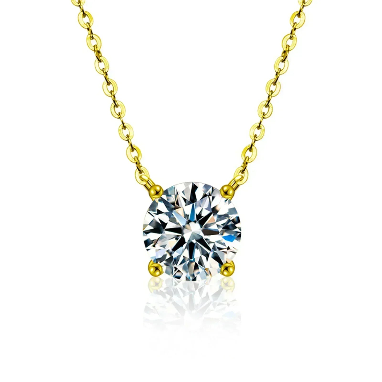 Rafaela - Halsband av zirkon, förgyllt med 18K
