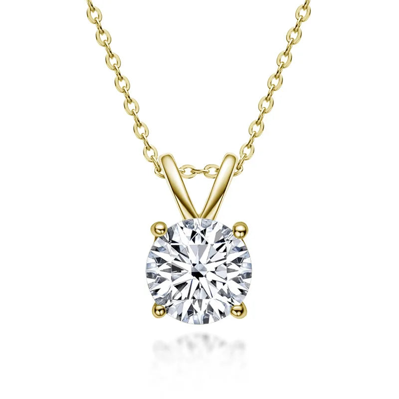 Exklusivt halsband i sterling silver med moissanit-diamanter