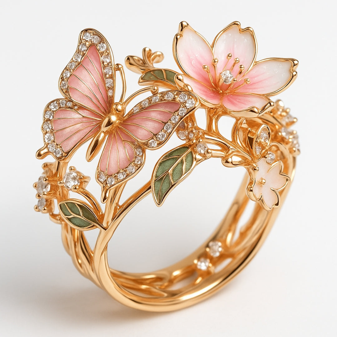 Natur Klar Butterfly Zirconia Ring