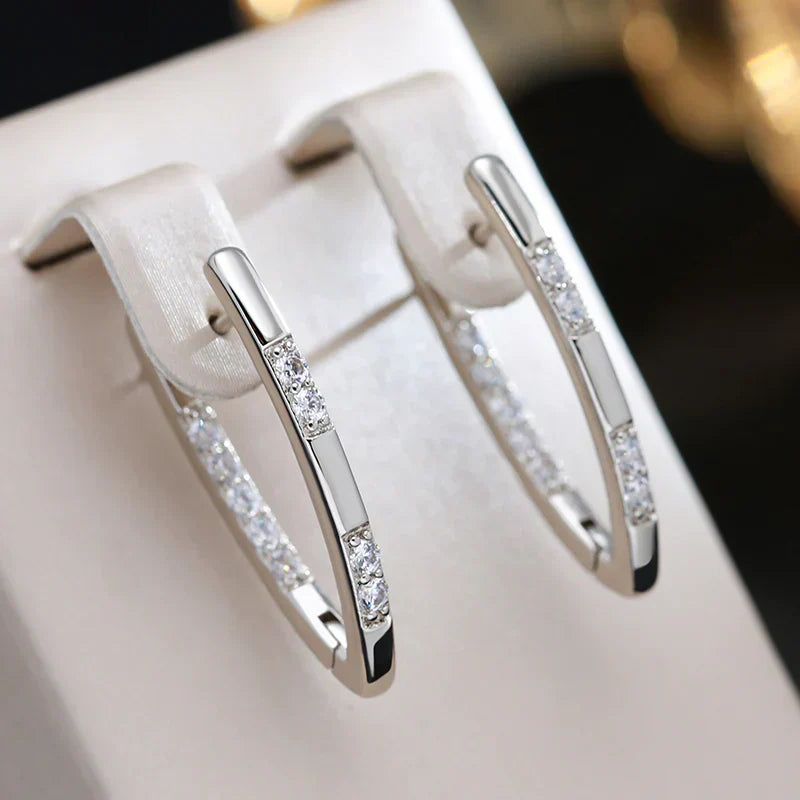 Chic 18k Guld Zirkonia Örhängen