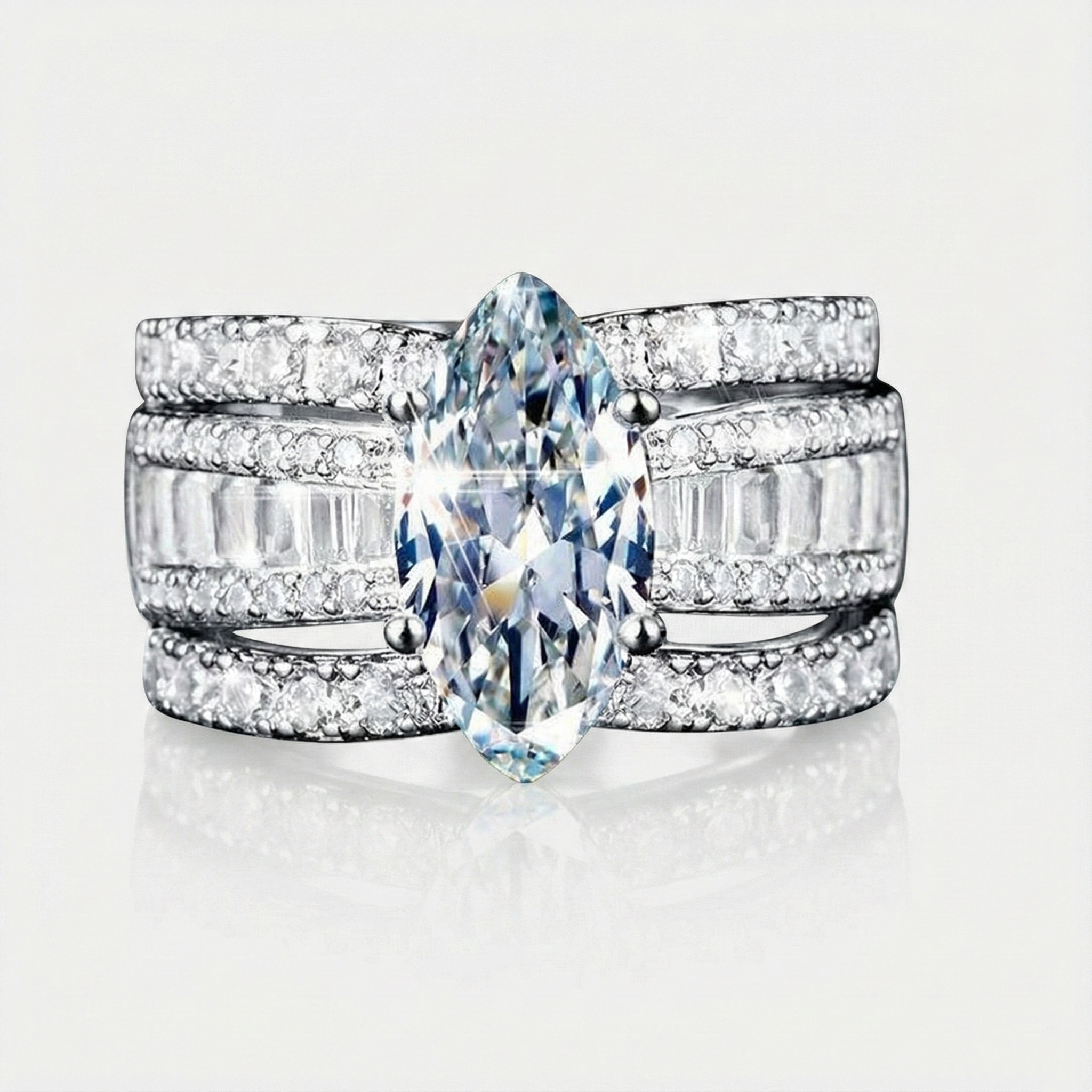 Verena – Ringset med kristall och gyllene detaljer.
