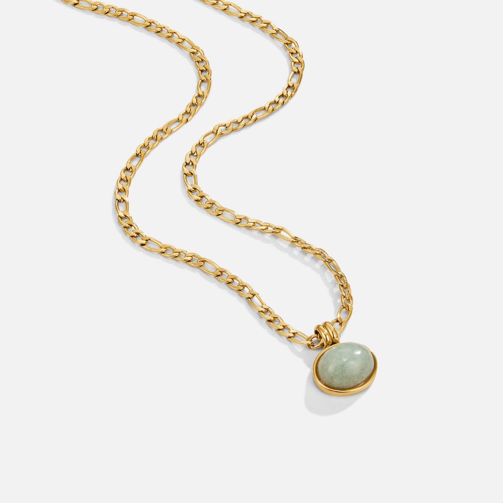 Klara-Mari – Halsband med runt mönster och strukturerad hängande del.