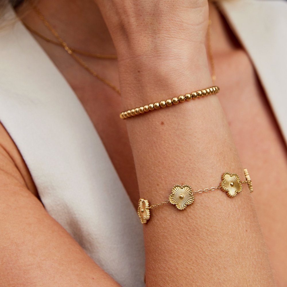 Adelina - Armband med Nila pärlor i guld