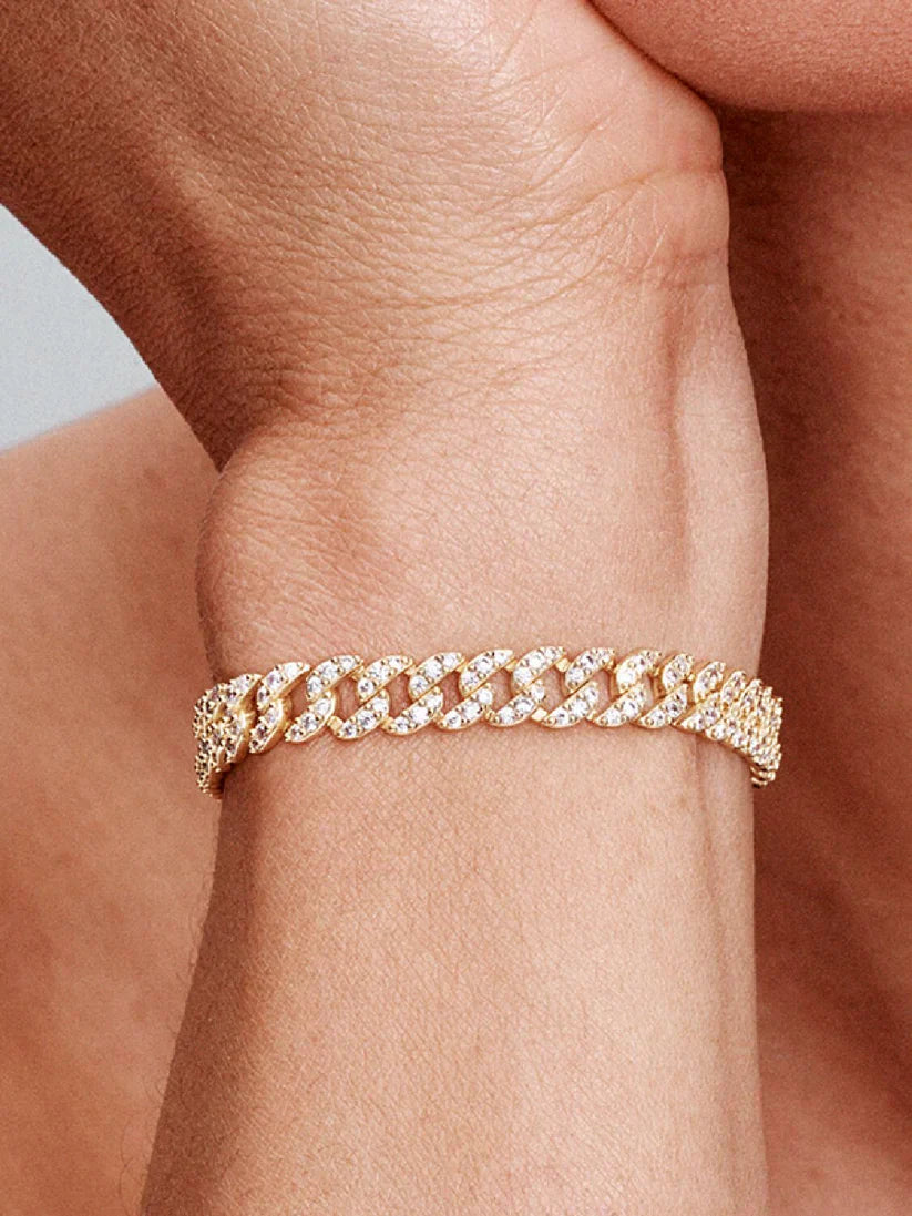 Kubanesiskt armband i moissanit
