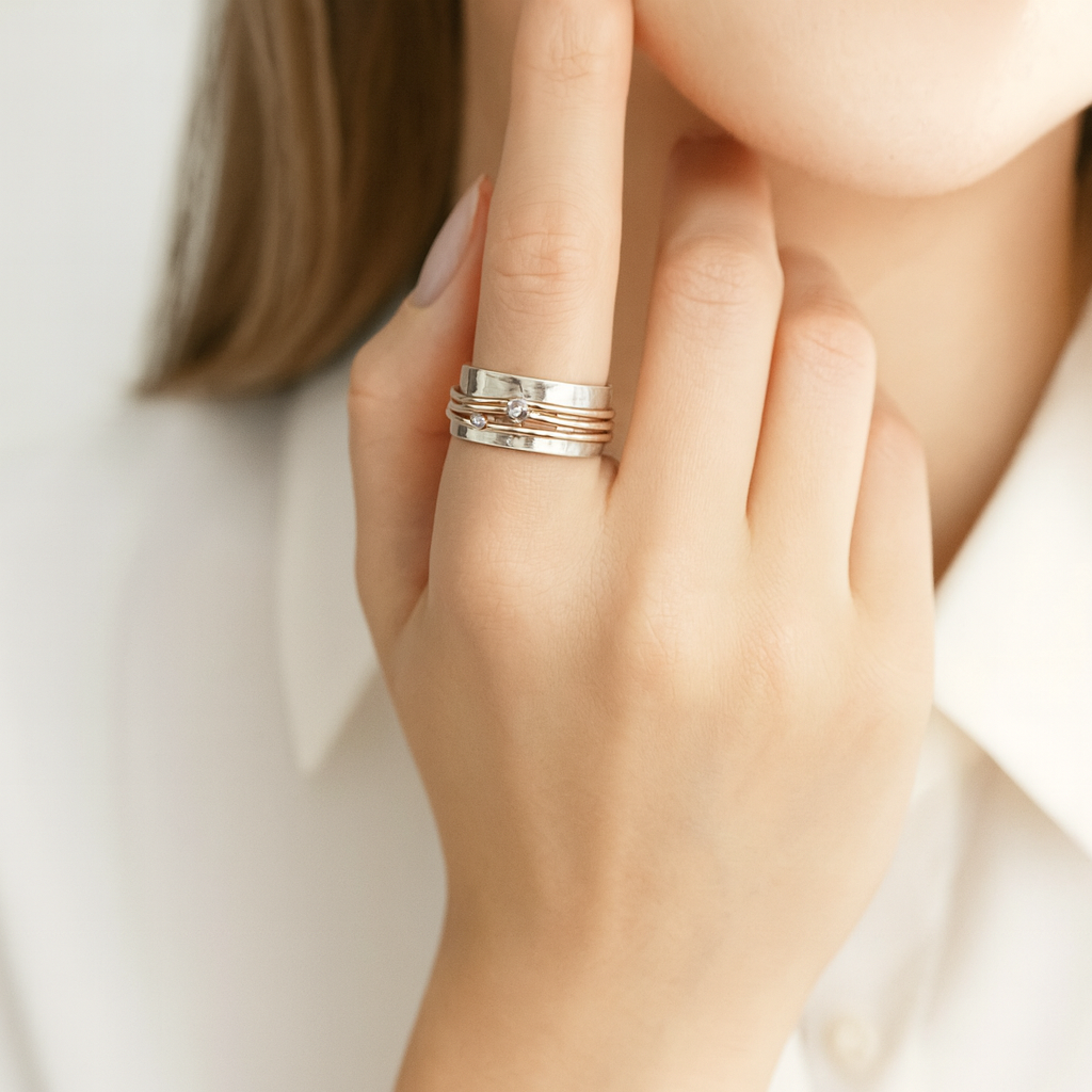 Marlene – Ring med gyllene detaljer