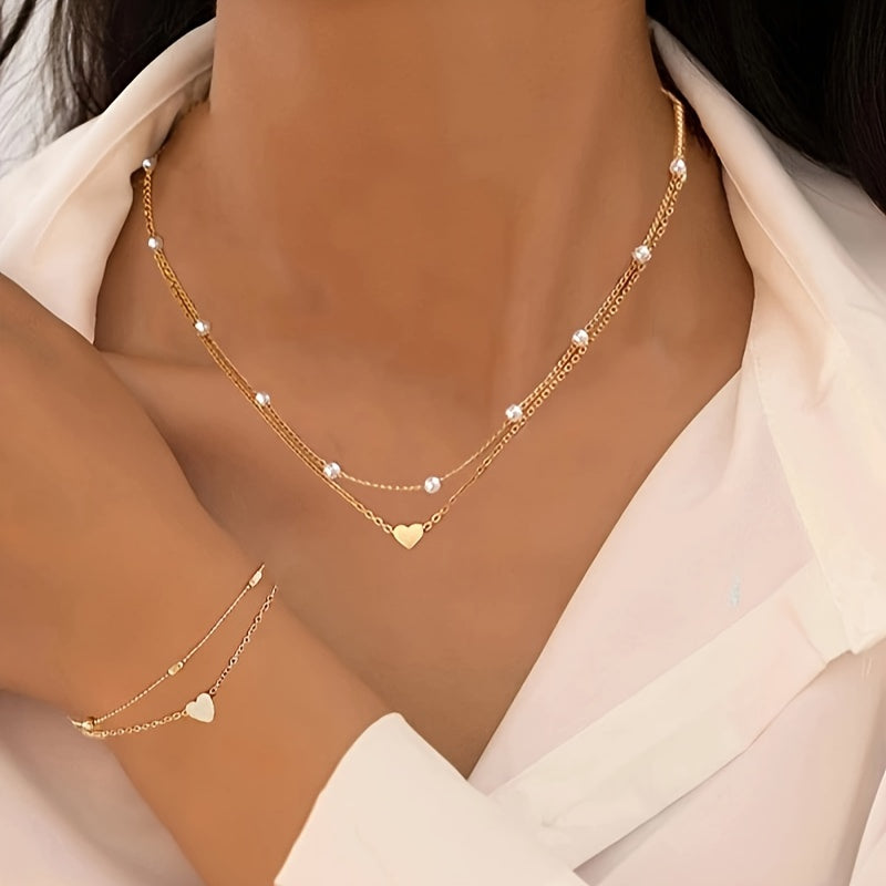 Elegant Minimalist Halsband och Armband Set