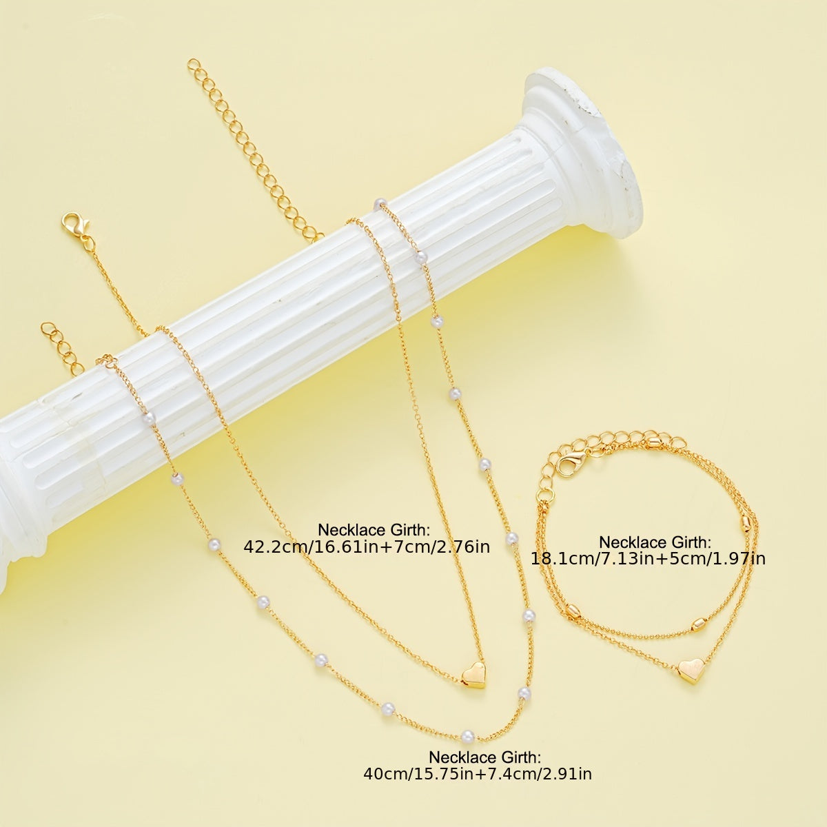Elegant Minimalist Halsband och Armband Set