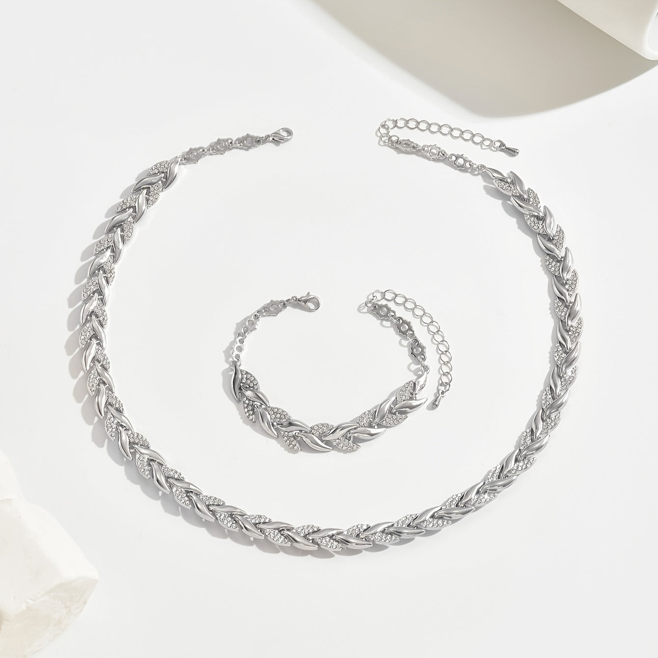 Chic Glass Rhinestone Fish Tail Set