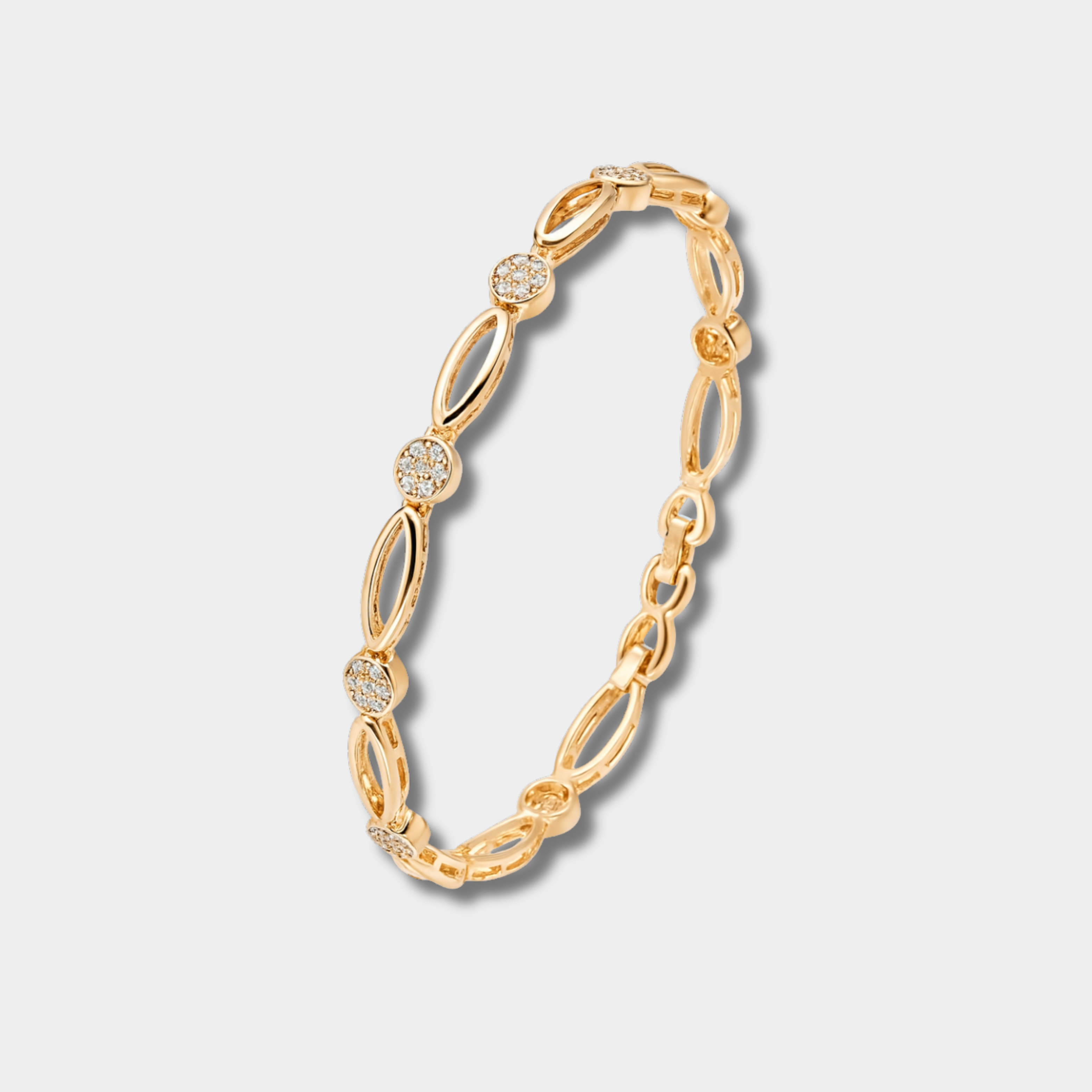 Klara - Elegant guldarmband med zirkon