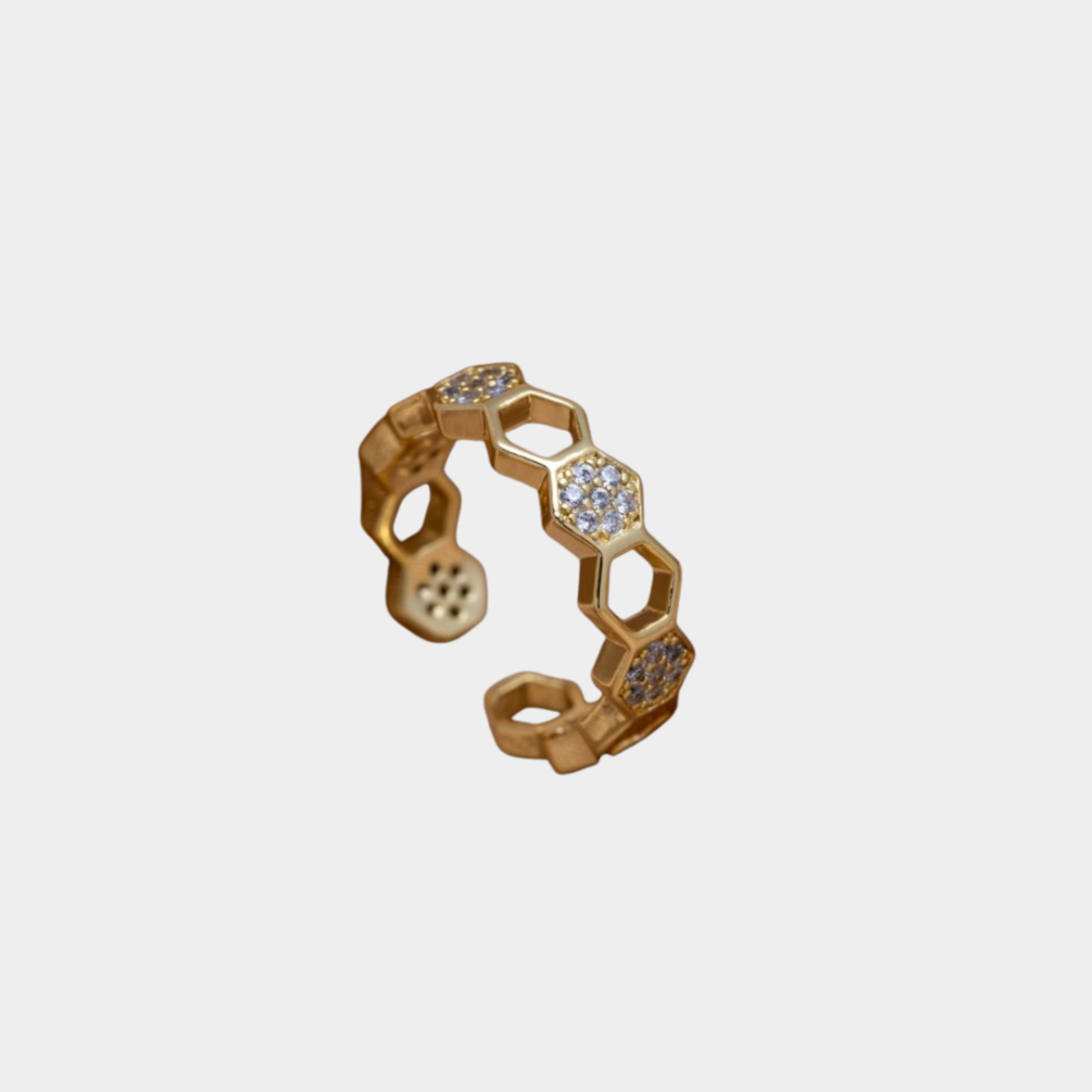 Selina - Ring av guld och kristall