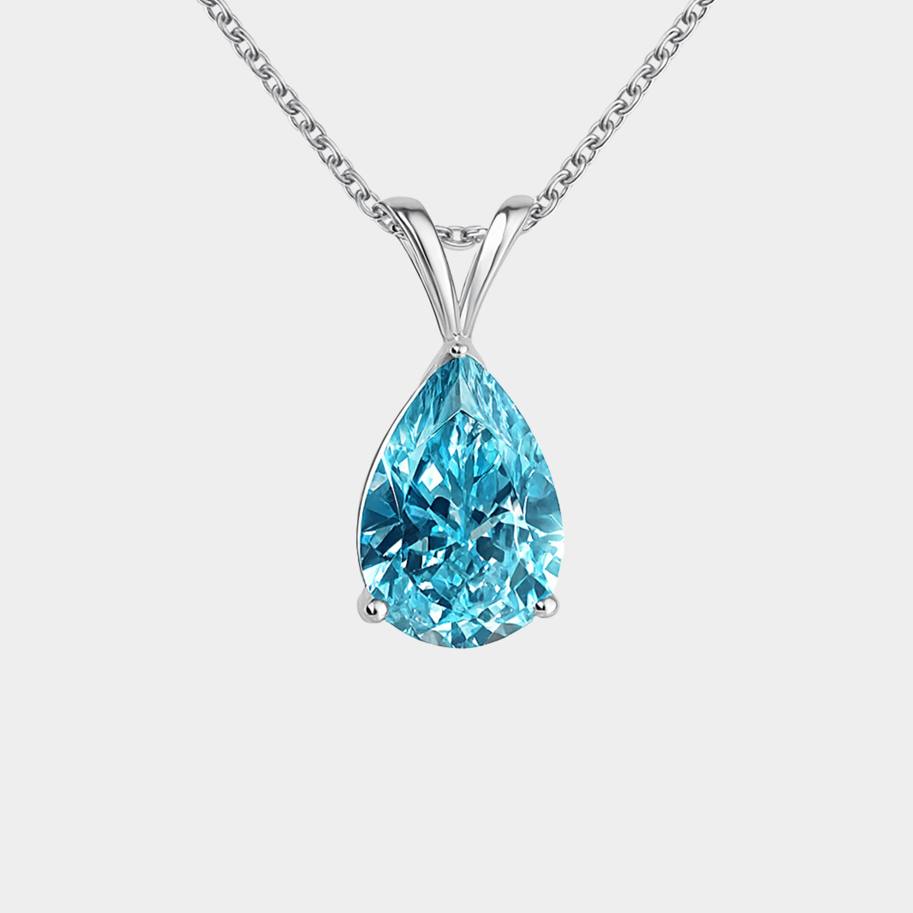 Melina – Halsband med ljusblå hänge.