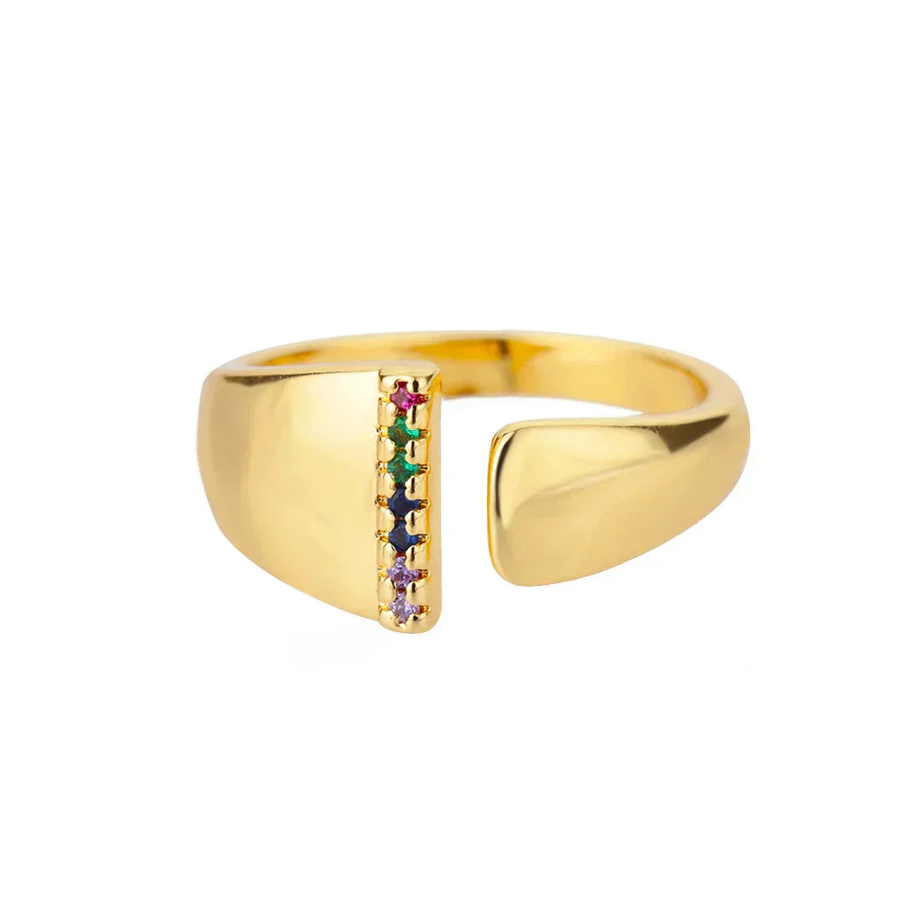 I - Initial ring av rostfritt stål