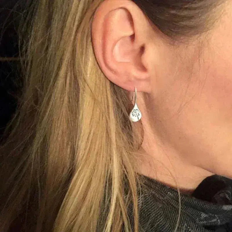 Veronica - Örhängen i 925 Sterling Silver med Blomster Nät