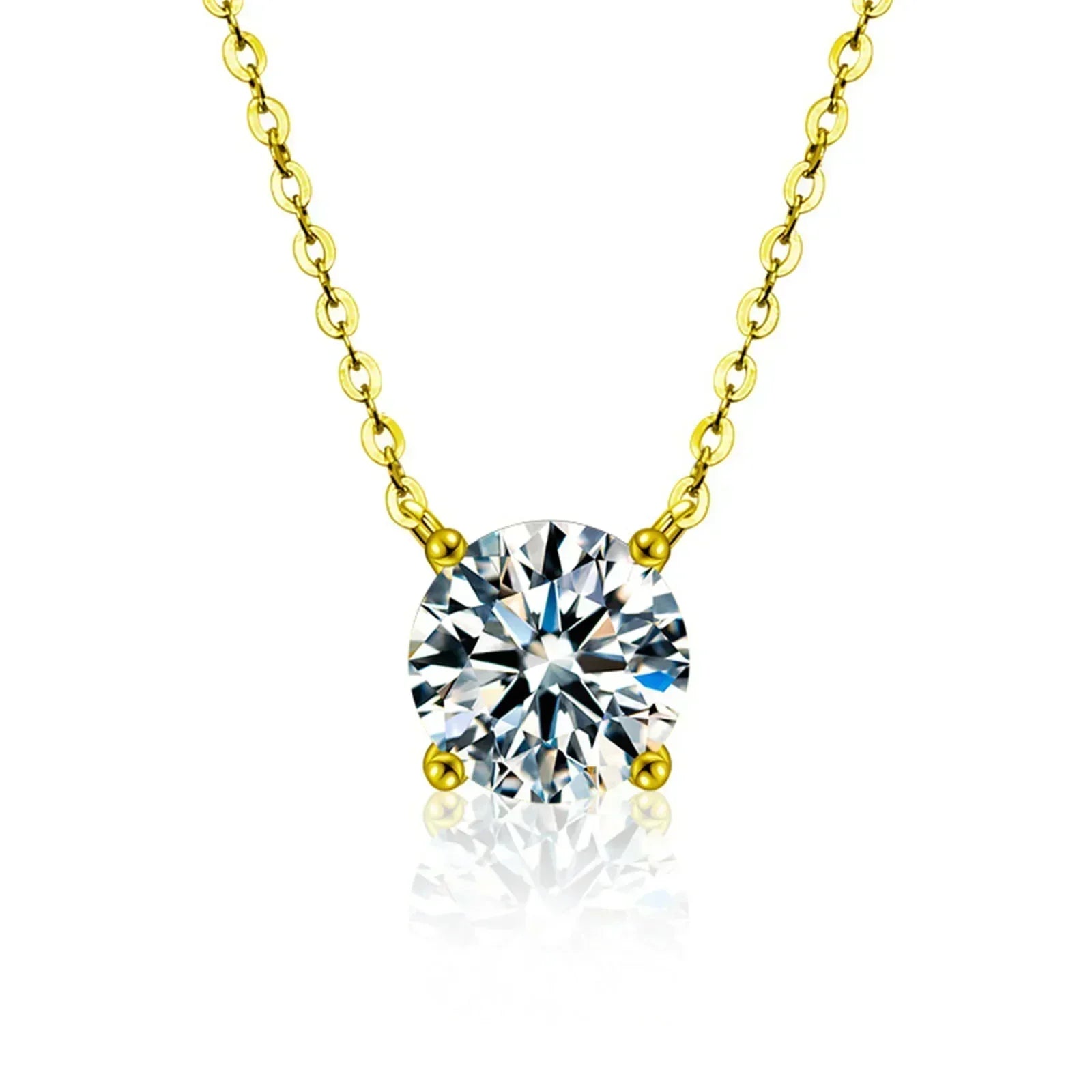 Rafaela - Zirkonhalsband i 18K guld och 925 silver