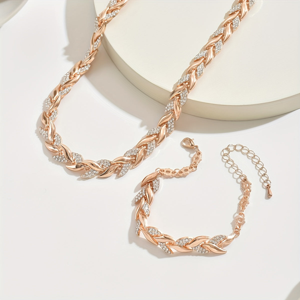 Chic Glass Rhinestone Fish Tail Set