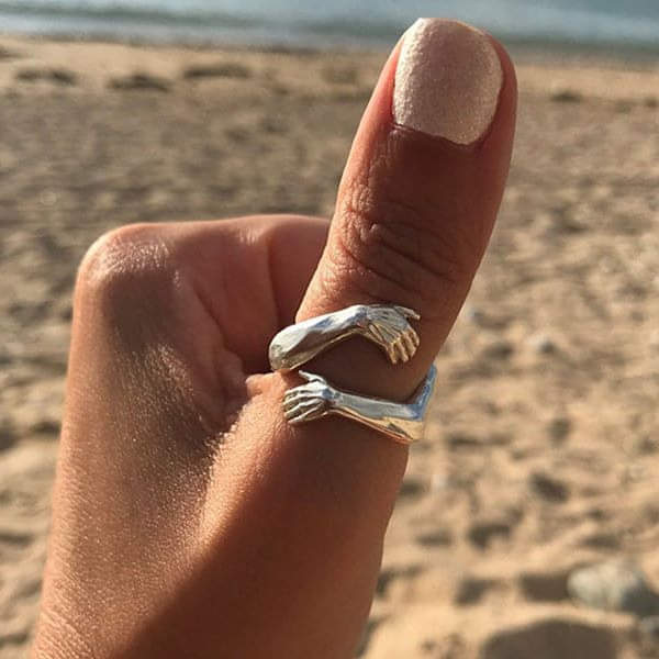 Sten - Justerbar ring i silver Cuddle