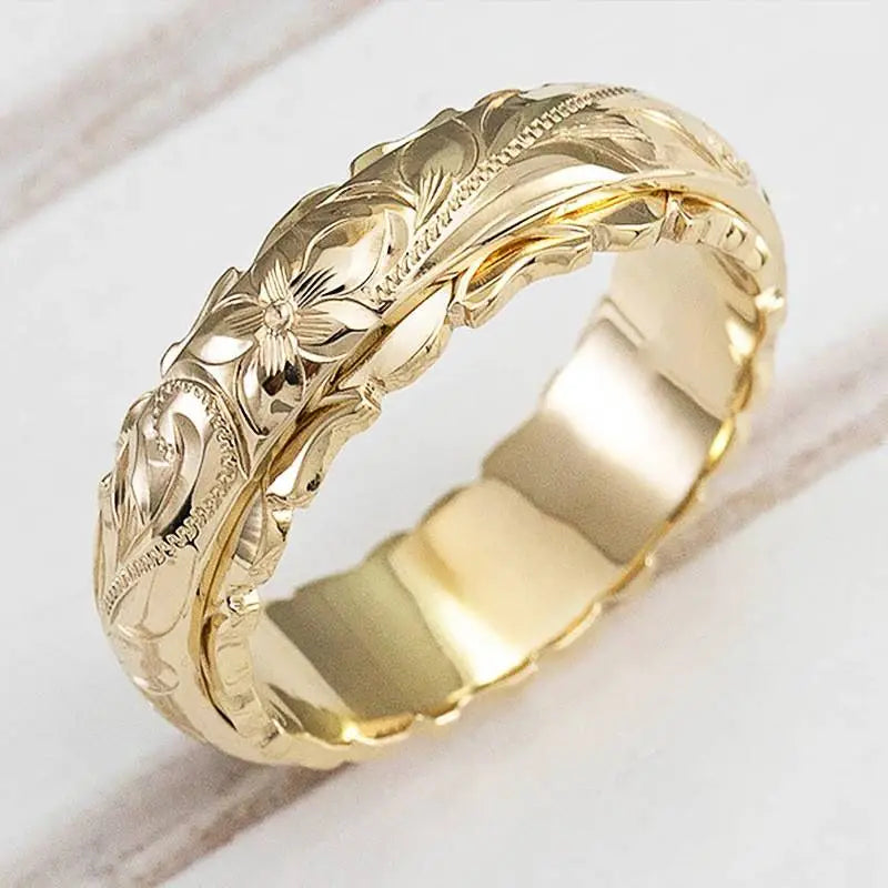 Mila - Guld ring med blommor