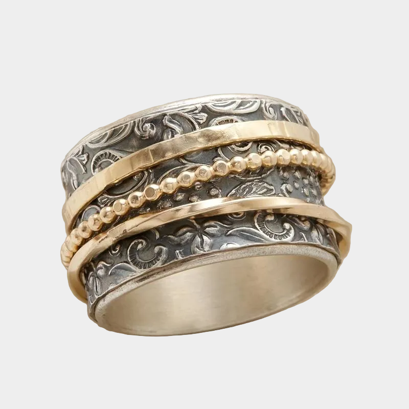 Vintage Ring av Guld och Silver