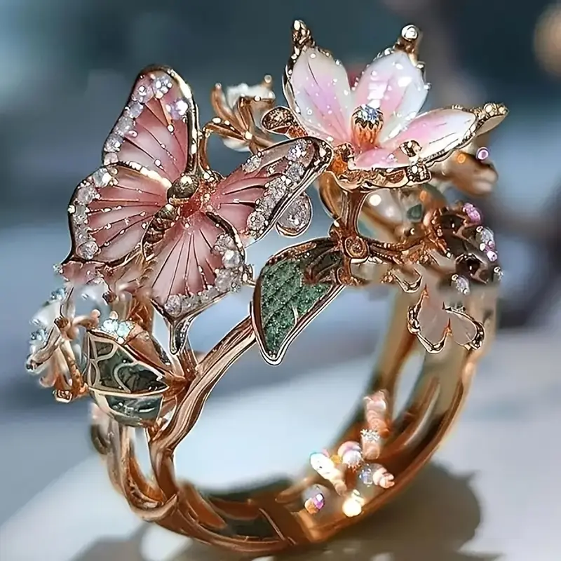 Natur Klar Butterfly Zirconia Ring
