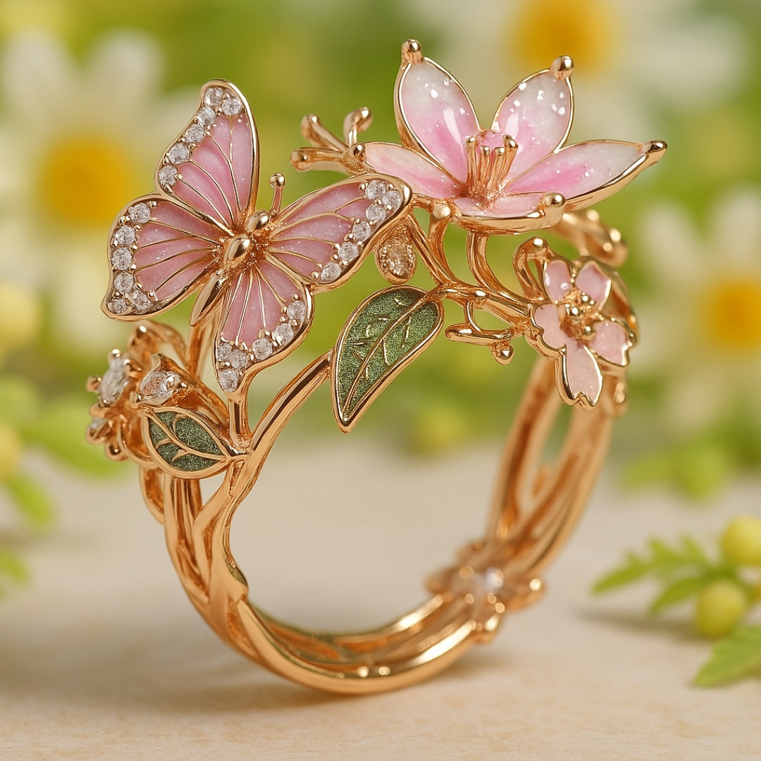 Natur Klar Butterfly Zirconia Ring